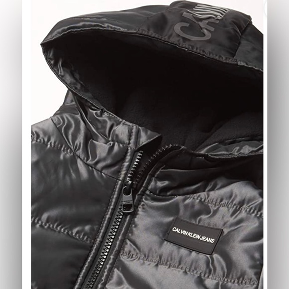 Calvin Klein Boys' Eclipse Bubble Jacket, Dark Grey - Picture 4 of 16